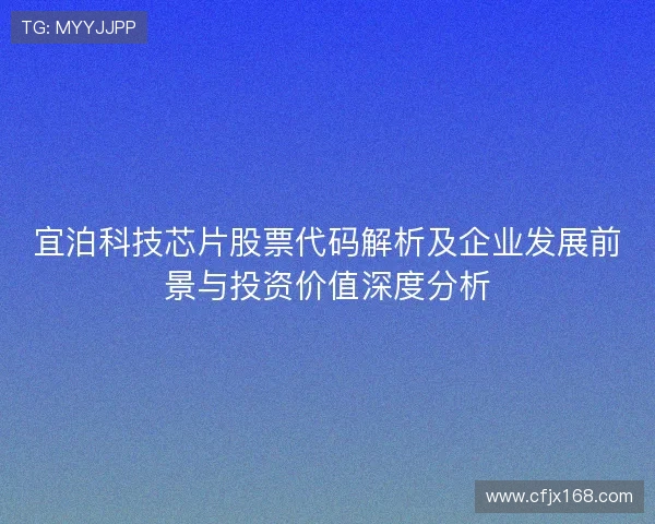 宜泊科技芯片股票代码解析及企业发展前景与投资价值深度分析